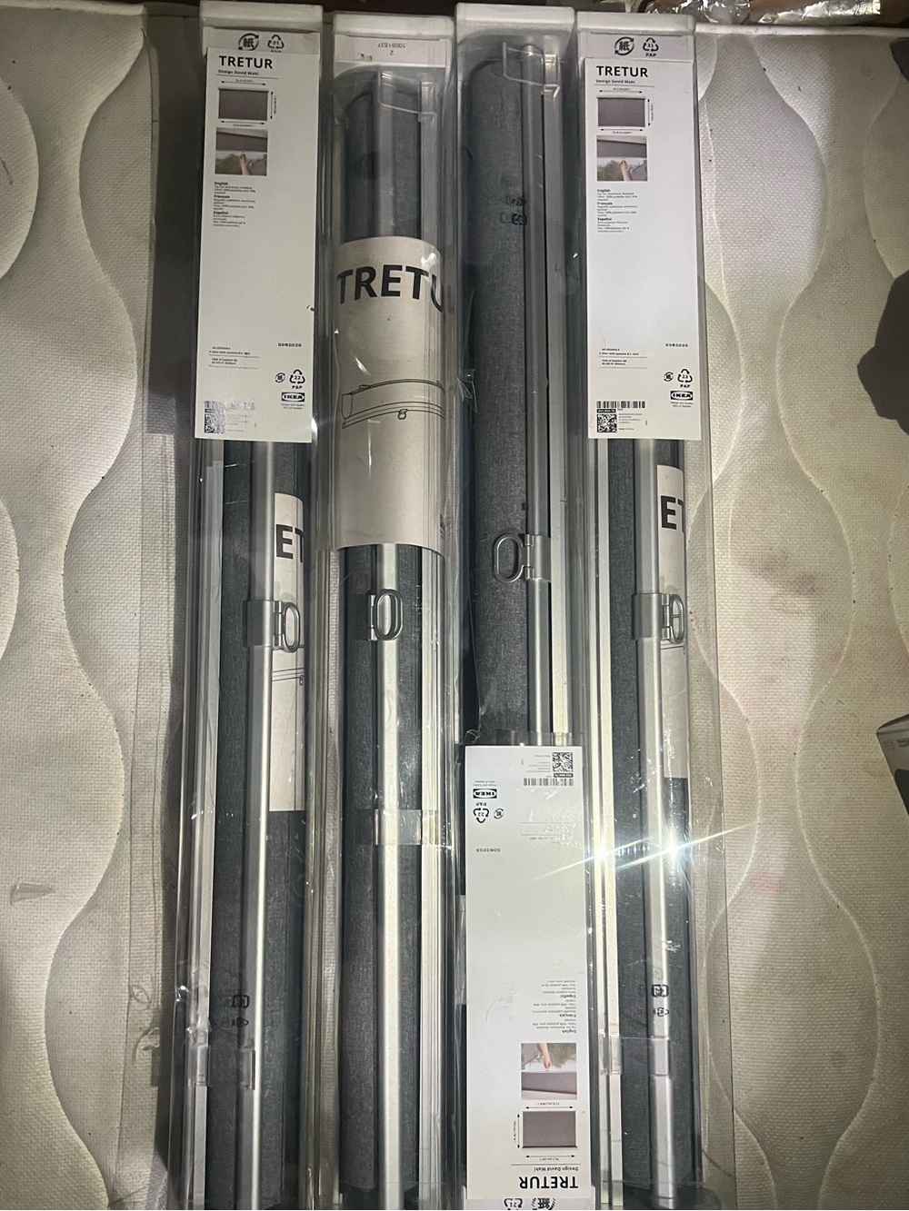 TRETUR IKEA Black Roller Blind Set